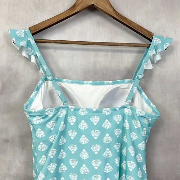 Kona Sol Womens One Piece Swimsuit‎ Size Large Beachy Sea Shells Summer Vacation - Picture 4 of 12